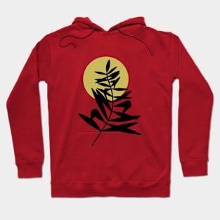 Palm Leaf and Yellow Sun Hoodie